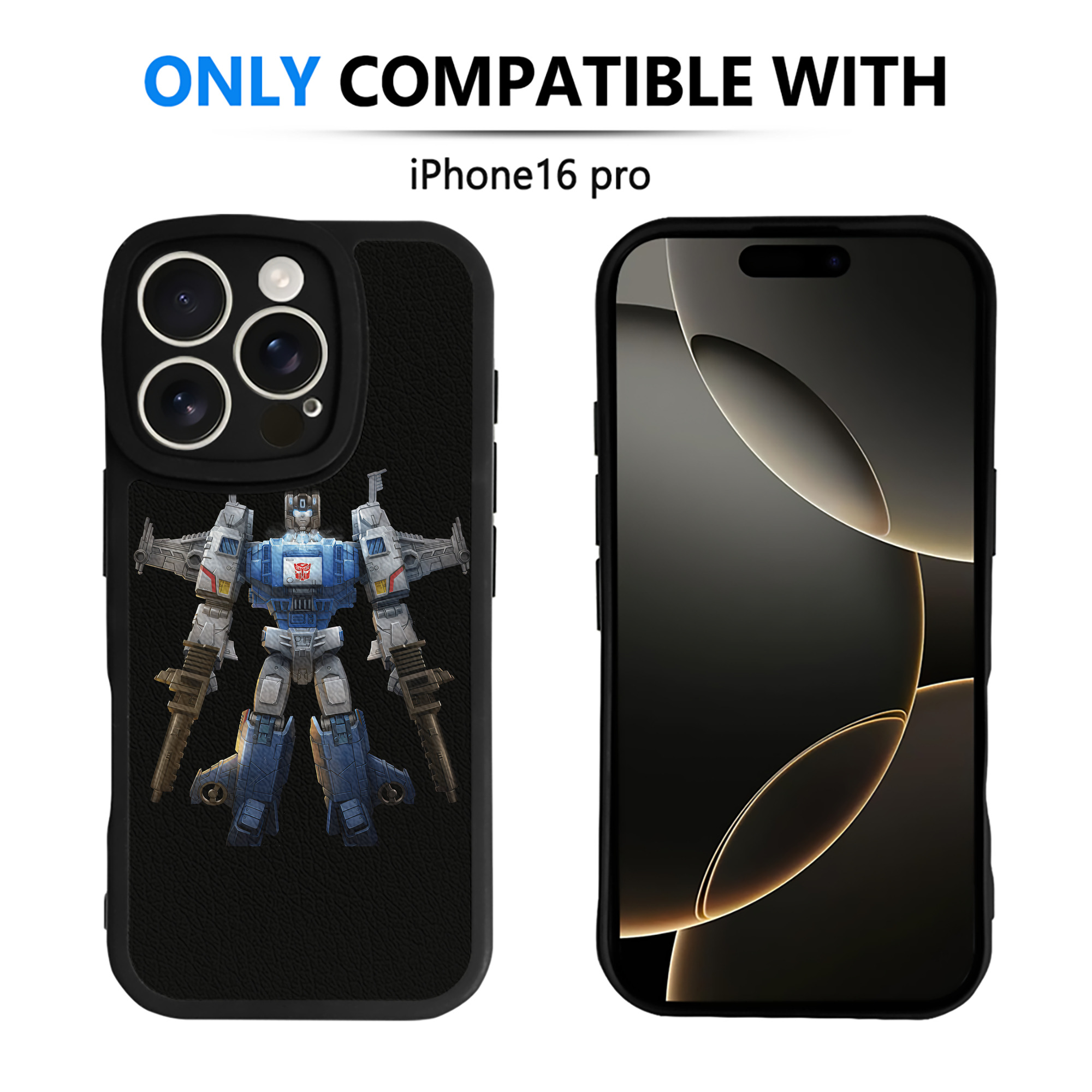 （画像用） Transformers トランスフォーマー 【iPhone 16シリーズ対応】シリコンスマホケース（レザー調） 材質：シリコン